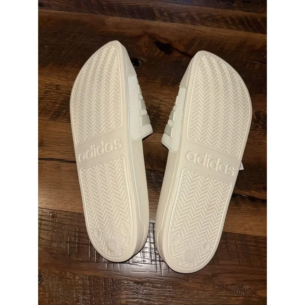 NWT Adidas Adilette Shower Off White Women 11 Men 10 Slip On Slides IG8776